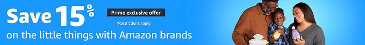 Save 15% on the little things with Amazon Brands!