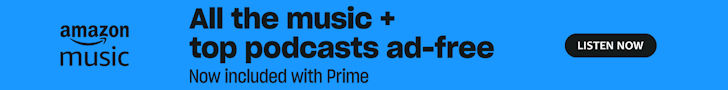 All the music + top podcasts ad free with Amazon Prime!